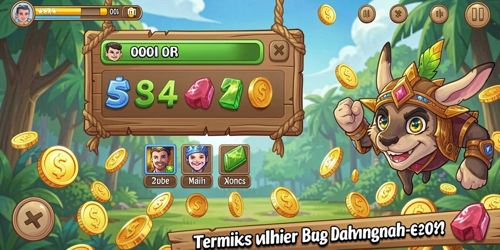 Screenshot memperlihatkan sistem reward yang menarik.