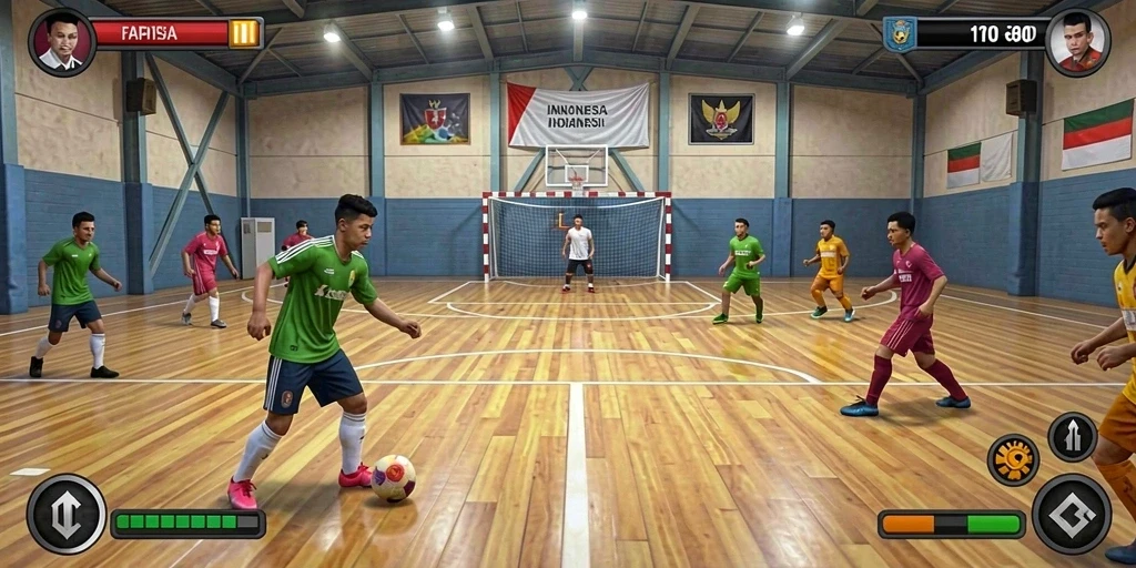 Tangkapan layar yang menggambarkan suasana kompetitif di dalam game.
