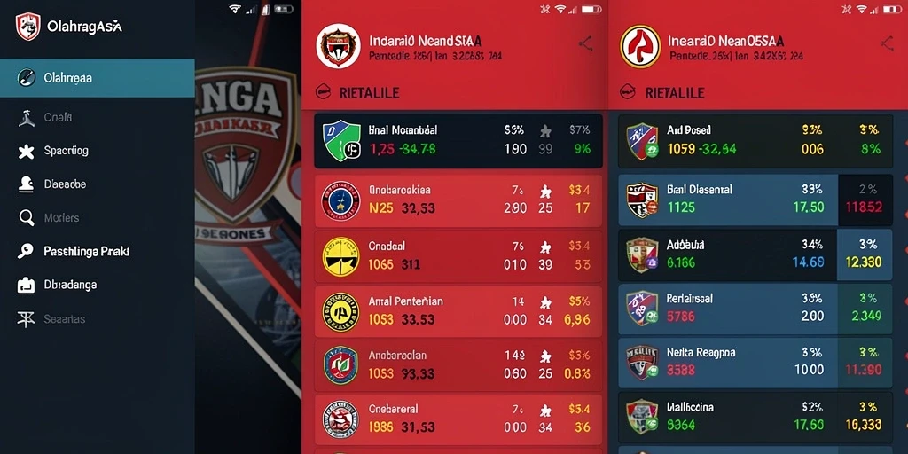 Menu permainan yang lengkap dan mudah diakses.