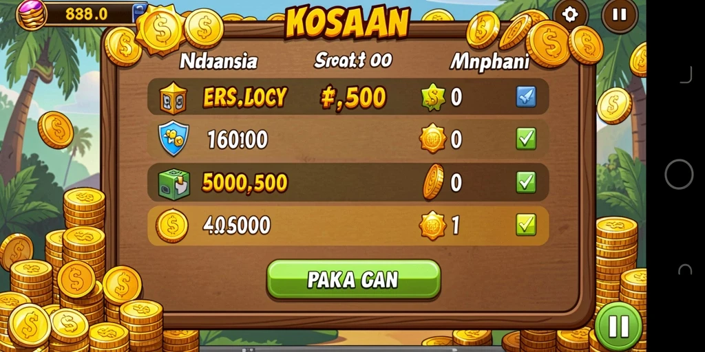 Upgrade karakter untuk petualangan yang lebih menarik.